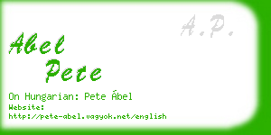 abel pete business card